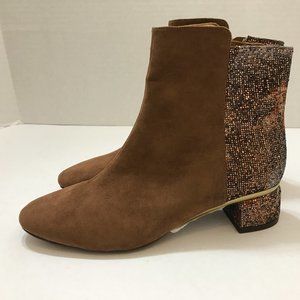 J.Renee’ Fabric Low Block Heel Bootie